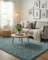Eternal Plush Oasis Collection Area Rug -  Tranquility (Slate Blue) Rectangle Slate Blue  lifestyle 4