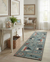 Seaside Haven Rugs Collection Area Rug -  Anchorage Runner Blue  lifestyle 55