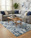 Aegean Elegance Washables Collection Area Rug -  Andros Rectangle Gray Navy Green  lifestyle 18