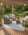 Savannah Pergola Collection Area Rug -  Eden Rectangle Light Gray  lifestyle 37