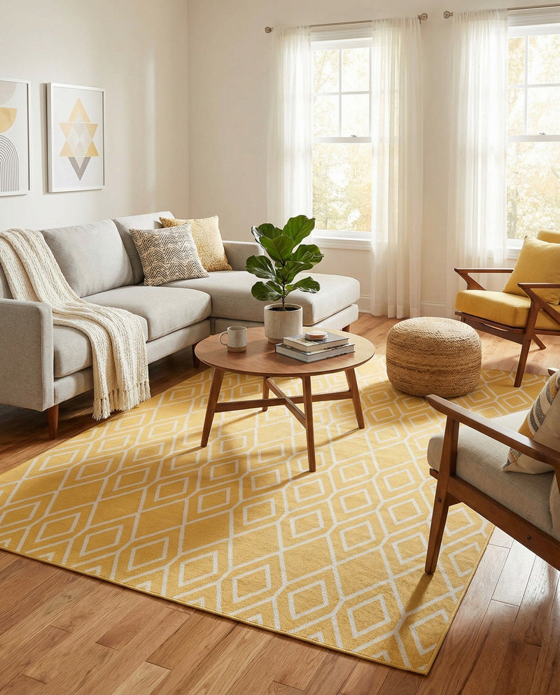 Urban Oasis Rugs Collection Area Rug -  Boulevard (Yellow Ivory) Rectangle Yellow Ivory  lifestyle 3