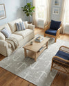 Seaside Haven Rugs Collection Area Rug - Sapphire (Gray) Rectangle Gray  lifestyle 11