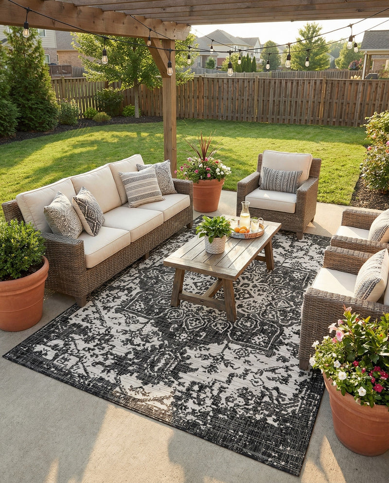 Urban Oasis Rugs Collection Area Rug -  Penthouse (Charcoal Gray) Rectangle Charcoal Gray  lifestyle 21
