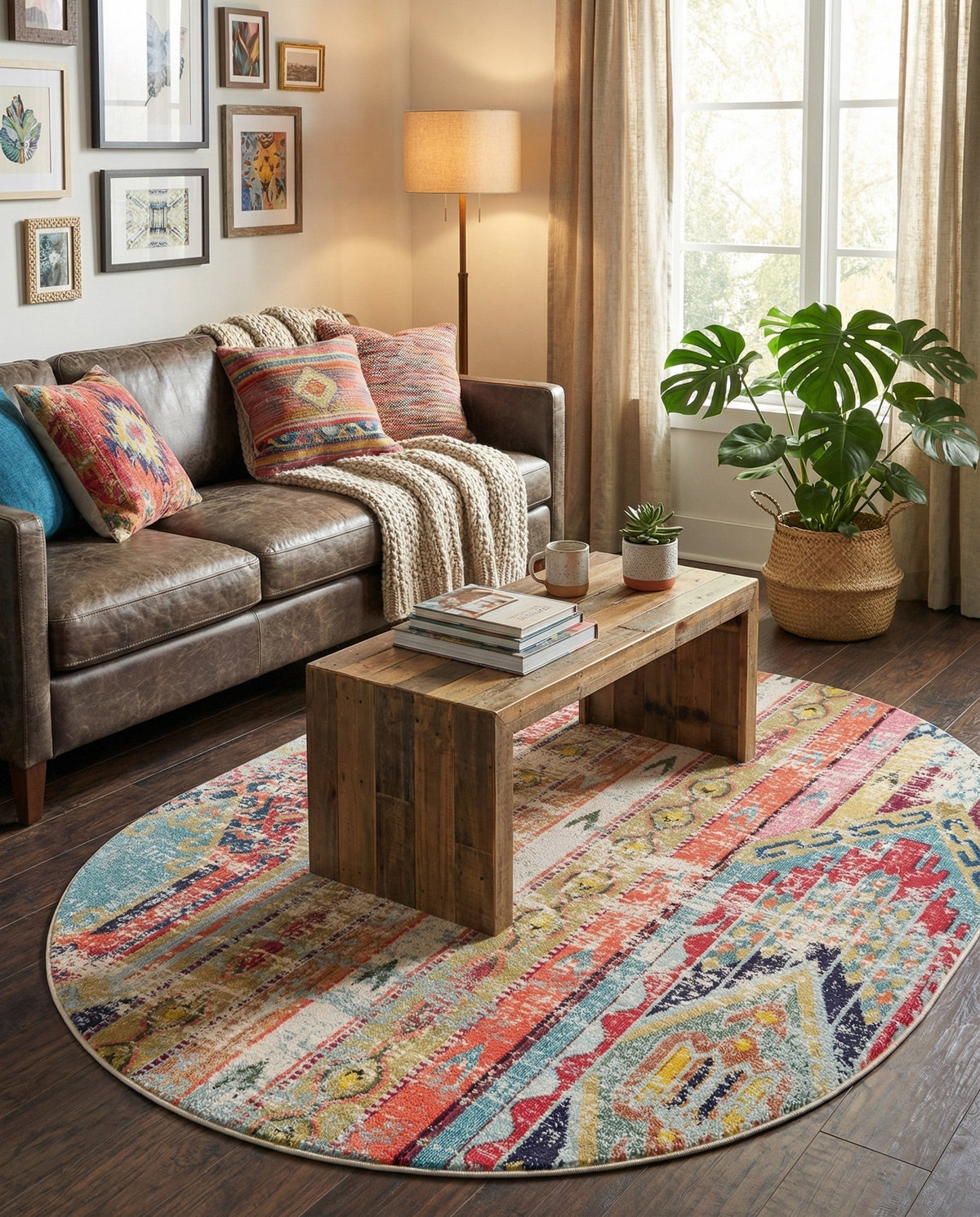 Sedona Vista Collection Area Rug -  Cholla Oval Multi  lifestyle 105