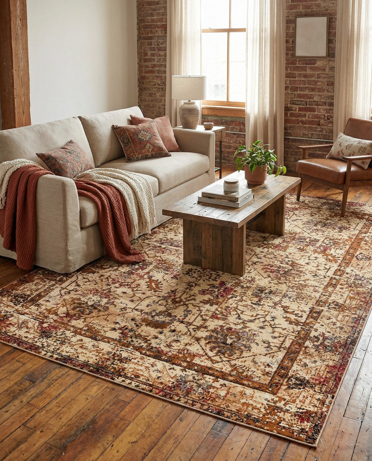 Neptune Elegance Collection Area Rug -  Galatea (Beige Cream) Rectangle Beige Cream  lifestyle 3