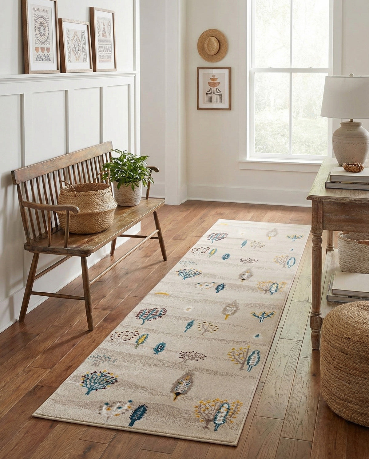 Coastal Haven Collection Area Rug -  Surfside Runner Ivory  lifestyle 100