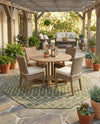 Savannah Pergola Collection Area Rug -  Pergola (Green) Octagon Green  lifestyle 44