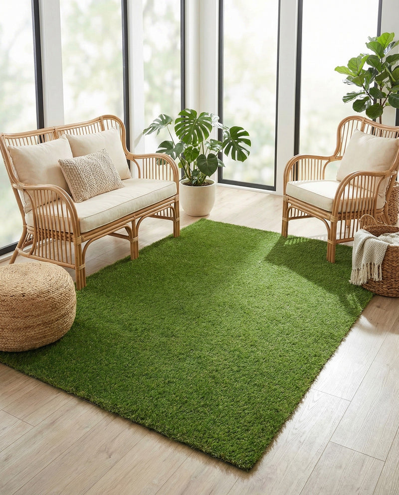 Meadow Retreat Collection Area Rug - Glen Rectangle Green  lifestyle 16