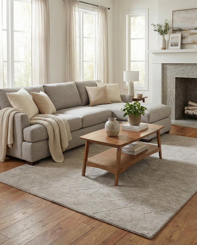 Nordic Loom Geometric Collection Area Rug - Oslo Rectangle Steel gray  lifestyle 20