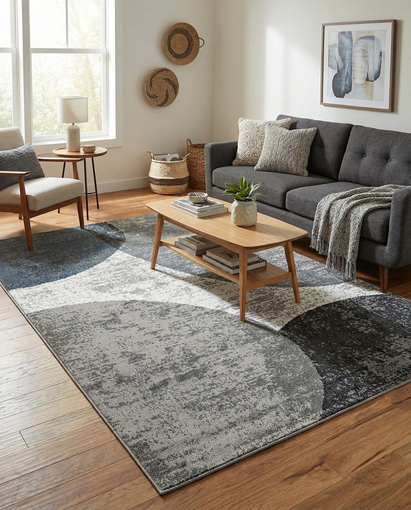 Copenhagen Edge Collection Area Rug -  Amager Rectangle Multi  lifestyle 7