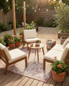 Tribal Terrace Treasures Collection Area Rug - Mayan Marina (Rust Red) Rectangle Rust Red  lifestyle 29