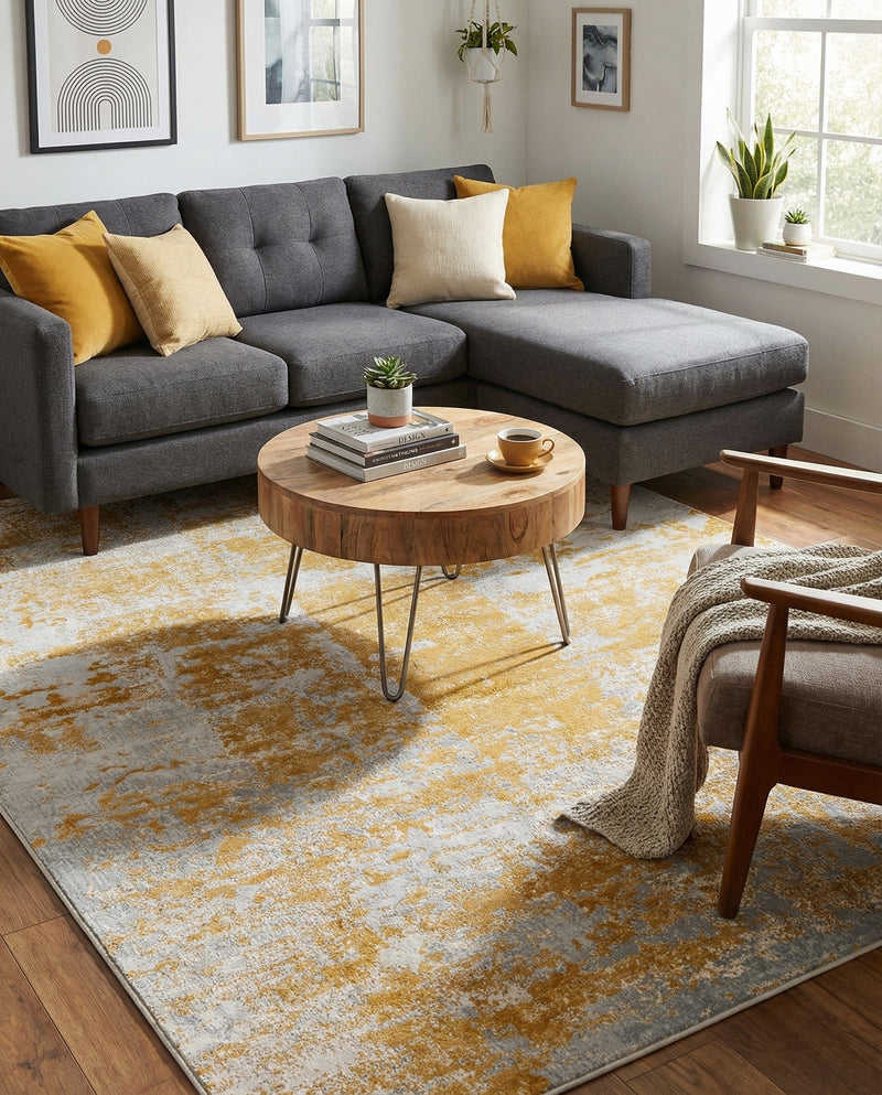 Bloomsbury Elegance Collection Area Rug -  Belgravia Rectangle Yellow  lifestyle 21