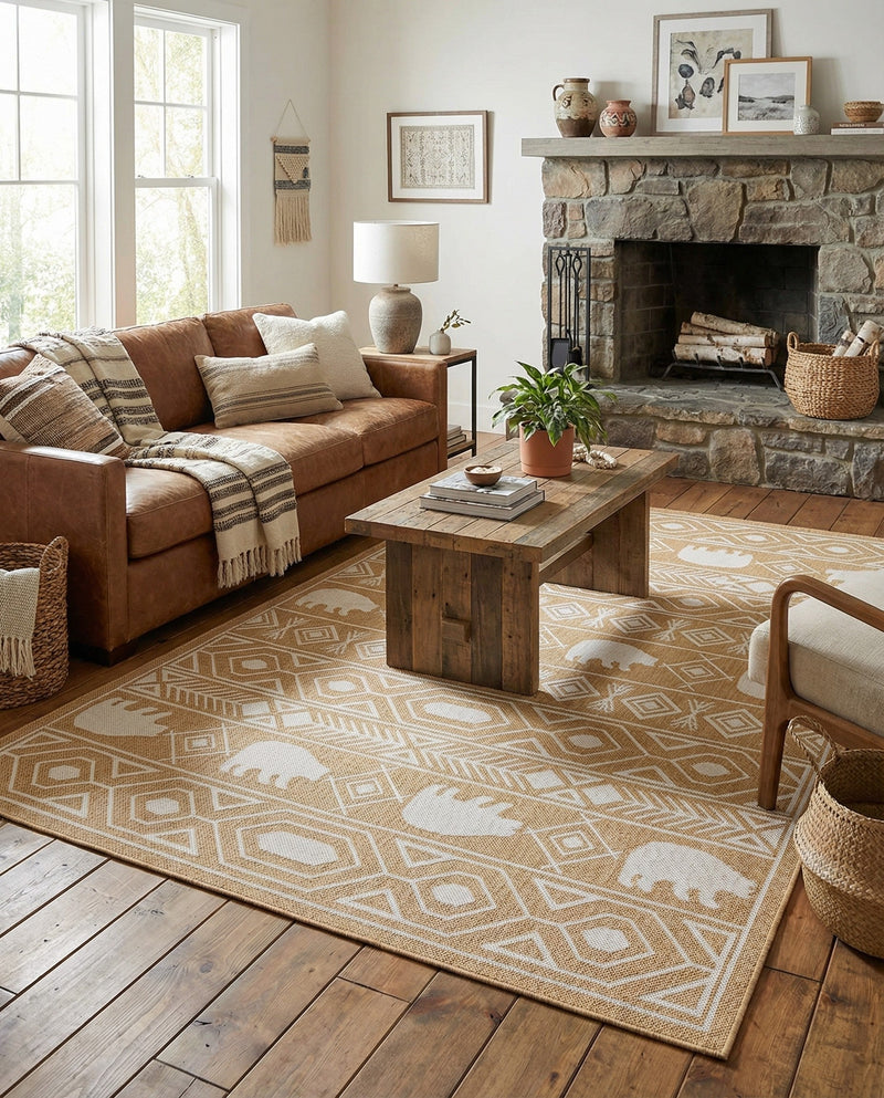 Mesa Oasis Rugs Collection Area Rug - Sundown Rectangle Taupe  lifestyle 25