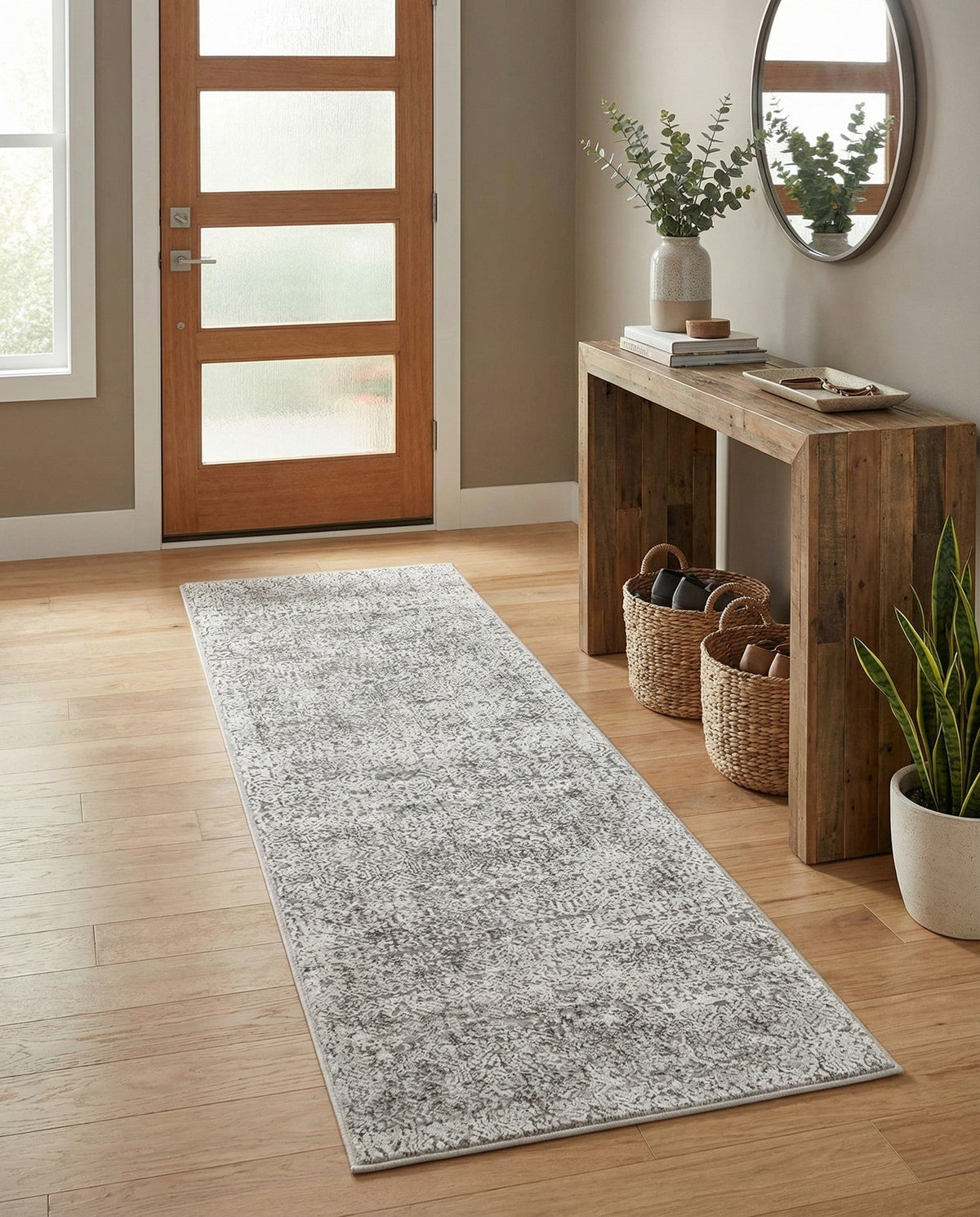 Bloomsbury Elegance Collection Area Rug -  Pimlico Runner Gray  lifestyle 96