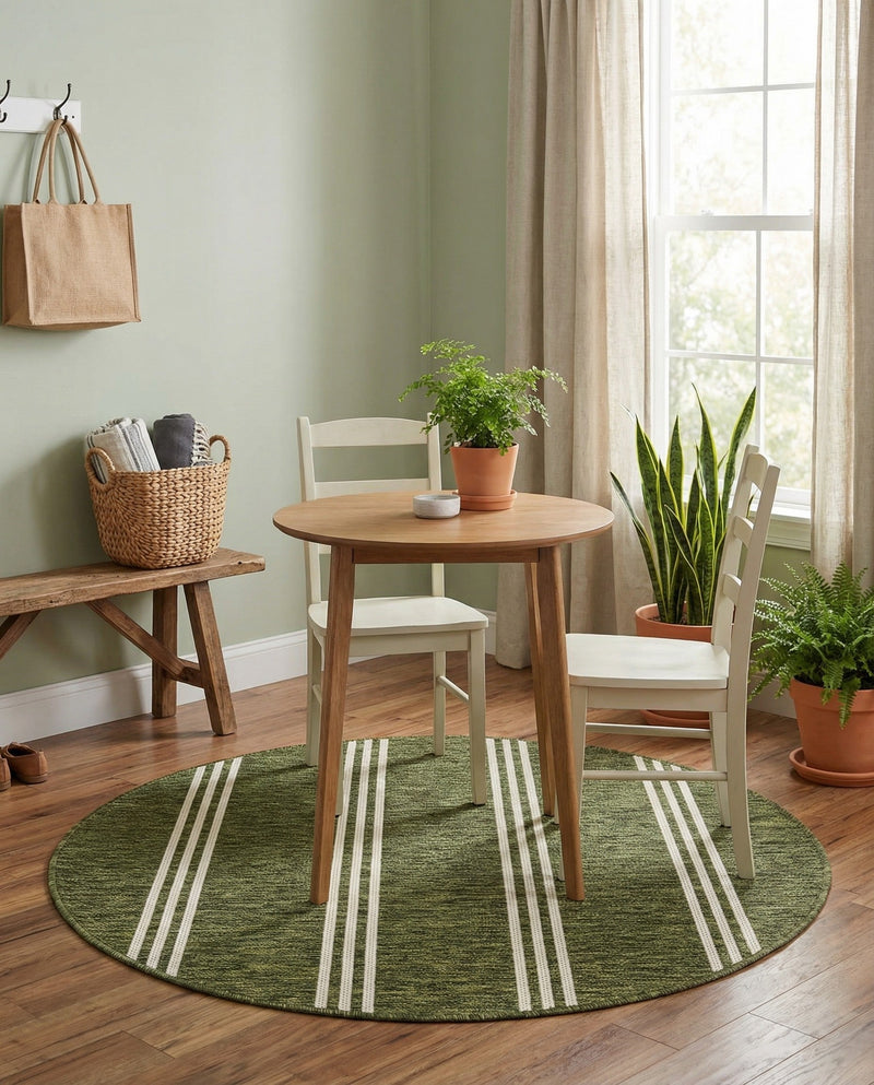 Urban Oasis Rugs Collection Area Rug -  District (Green) Round Green  lifestyle 26