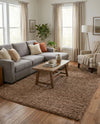 Plush Oasis Collection Area Rug - Serenity (Sandy Brown) Rectangle Sandy Brown  lifestyle 4