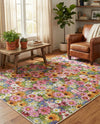 Seaside Blooms Collection Area Rug -  Marseilles Rectangle Multi  lifestyle 29