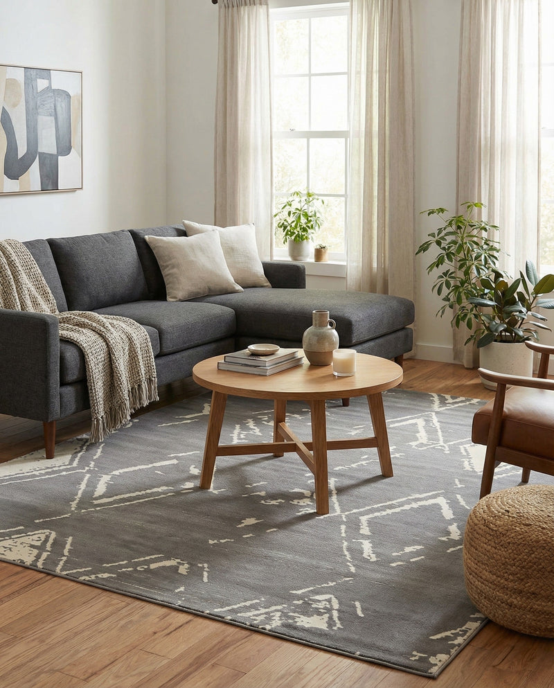 Metro Heights Collection Area Rug -  Madison Rectangle Gray  lifestyle 28