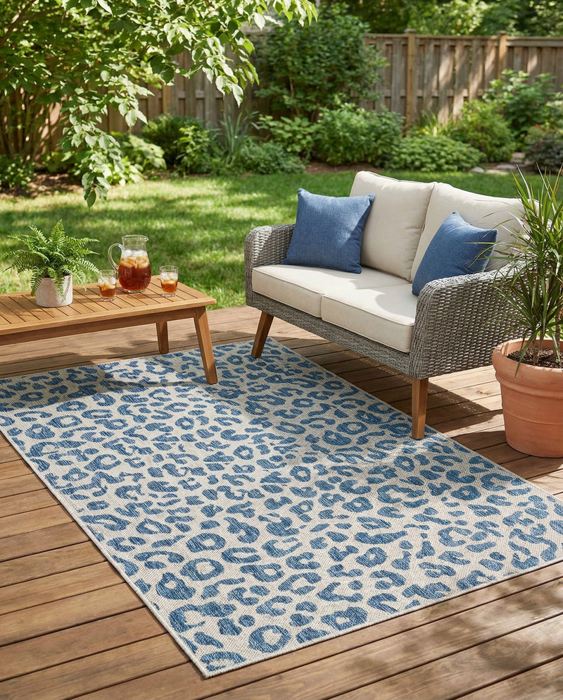 Savannah Escape Collection Area Rug -  Amazon (Blue) Rectangle Blue  lifestyle 16
