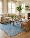 Patio Heritage Collection Area Rug -  Charleston (Light Aqua) Rectangle Light Aqua  lifestyle 14