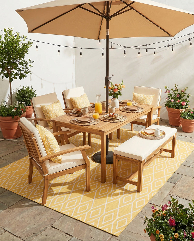 Urban Oasis Rugs Collection Area Rug -  Boulevard (Yellow Ivory) Rectangle Yellow Ivory  lifestyle 4