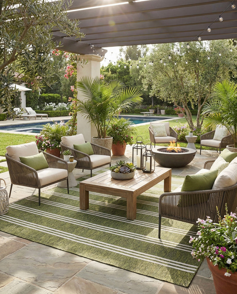 Urban Oasis Rugs Collection Area Rug -  District (Green) Square Green  lifestyle 64