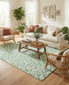 Savannah Escape Collection Area Rug -  Amazon (Green Blue) Rectangle Green Blue  lifestyle 3