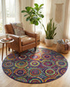 Caribbean Cove Collection Area Rug -  Vincent Round Multi  lifestyle 31