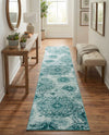 Riviera Elegance Collection Area Rug -  Monaco (Turquoise) Runner Turquoise  lifestyle 40