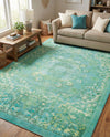 Baroque Era Collection Area Rug - Versailles (Spring Green) Rectangle Spring Green  lifestyle 6