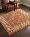 Jaipur Elegance Collection Area Rug -  Nahargarh (Brick Red Light Rose) Square Brick Red Light Rose  lifestyle 59