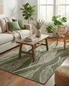Seaside Blooms Collection Area Rug -  Evergreen (Green) Rectangle Green  lifestyle 19