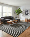 Urban Terrace Collection Area Rug -  Astoria (Black and White) Rectangle Black and White  lifestyle 7