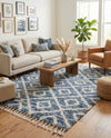 Cozy Cove Shag Collection Area Rug -  Dunes Rectangle Blue  lifestyle 9