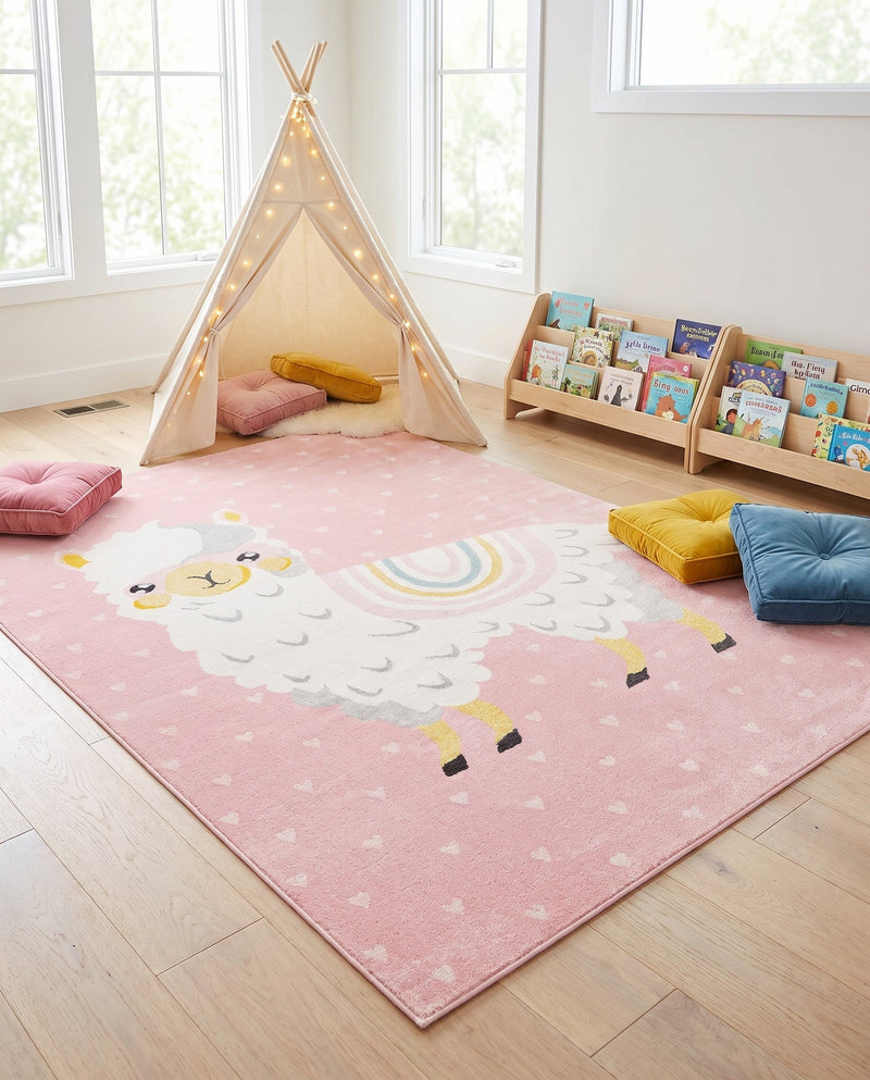 Wonder Tykes Collection Area Rug -  Marvel Rectangle Pink  lifestyle 25