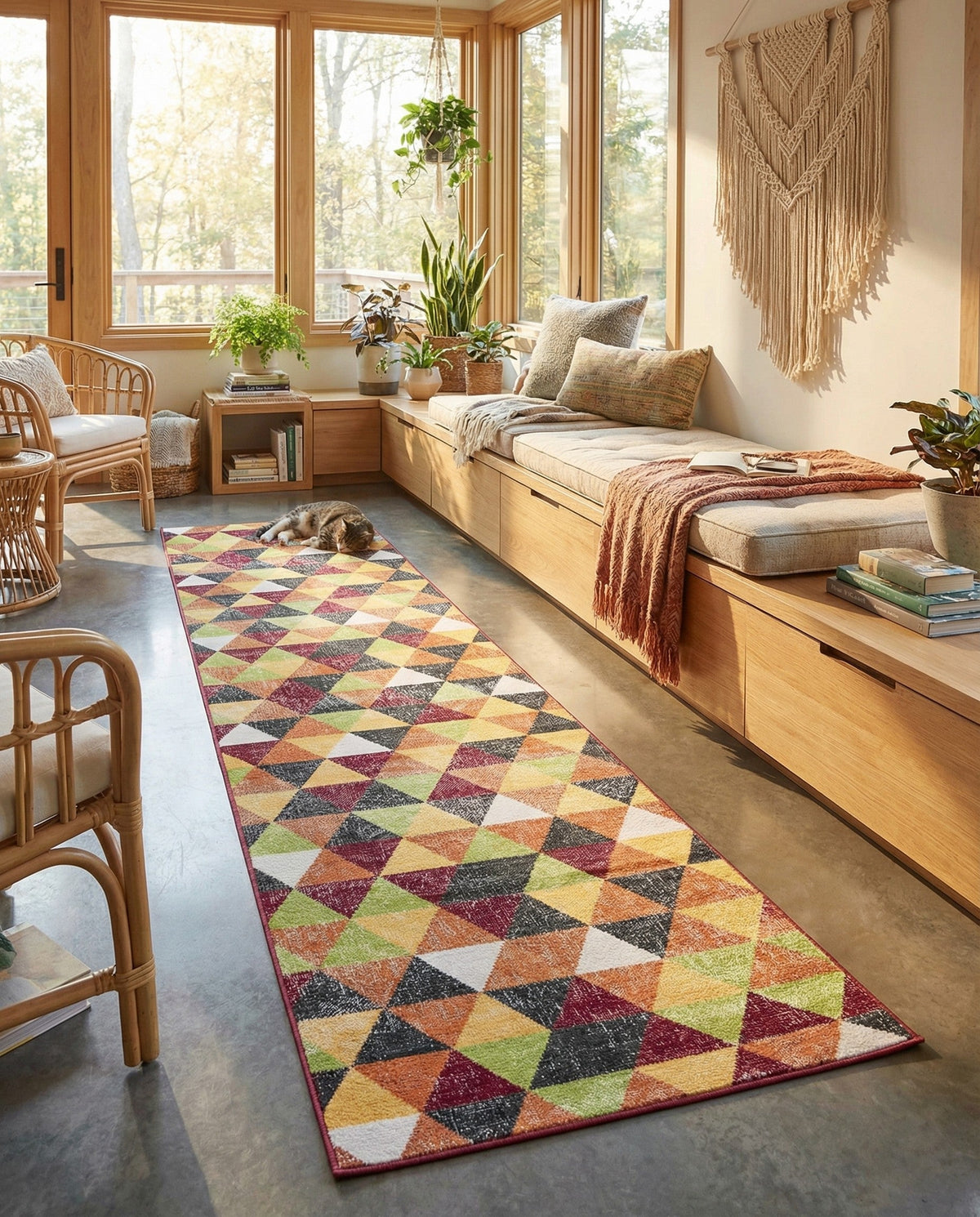 Seville Elegance Collection Area Rug -  Malaga Runner Multi  lifestyle 90