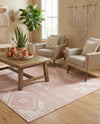 Desert Nomad Terrace Collection Area Rug - Sahara (Pink) Rectangle Pink  lifestyle 23
