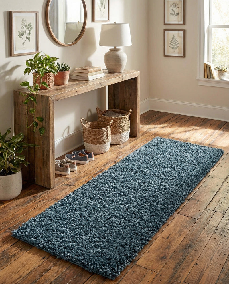 Alpine Plush Collection Area Rug -  Cortina (Marine Blue) Runner Marine Blue  lifestyle 18