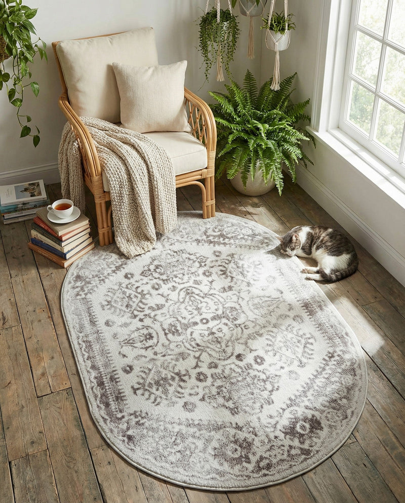 Cambridge Classics Collection Area Rug -  Fitzwilliam (Cream) Oval Cream  lifestyle 77