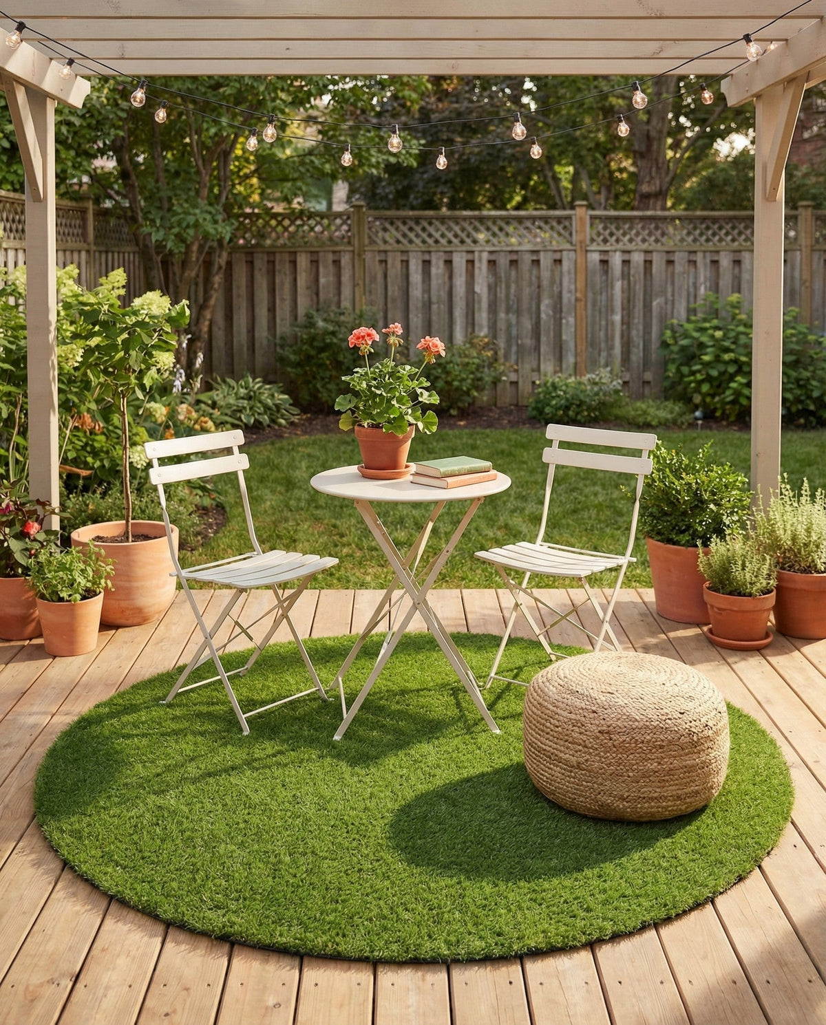 Meadow Retreat Collection Area Rug - Glen Round Green  lifestyle 132