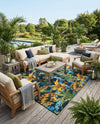 Seaside Blooms Collection Area Rug -  Grove Rectangle Multi  lifestyle 22