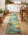 Coastal Terrace Collection Area Rug -  Cove Runner Blue  lifestyle 55