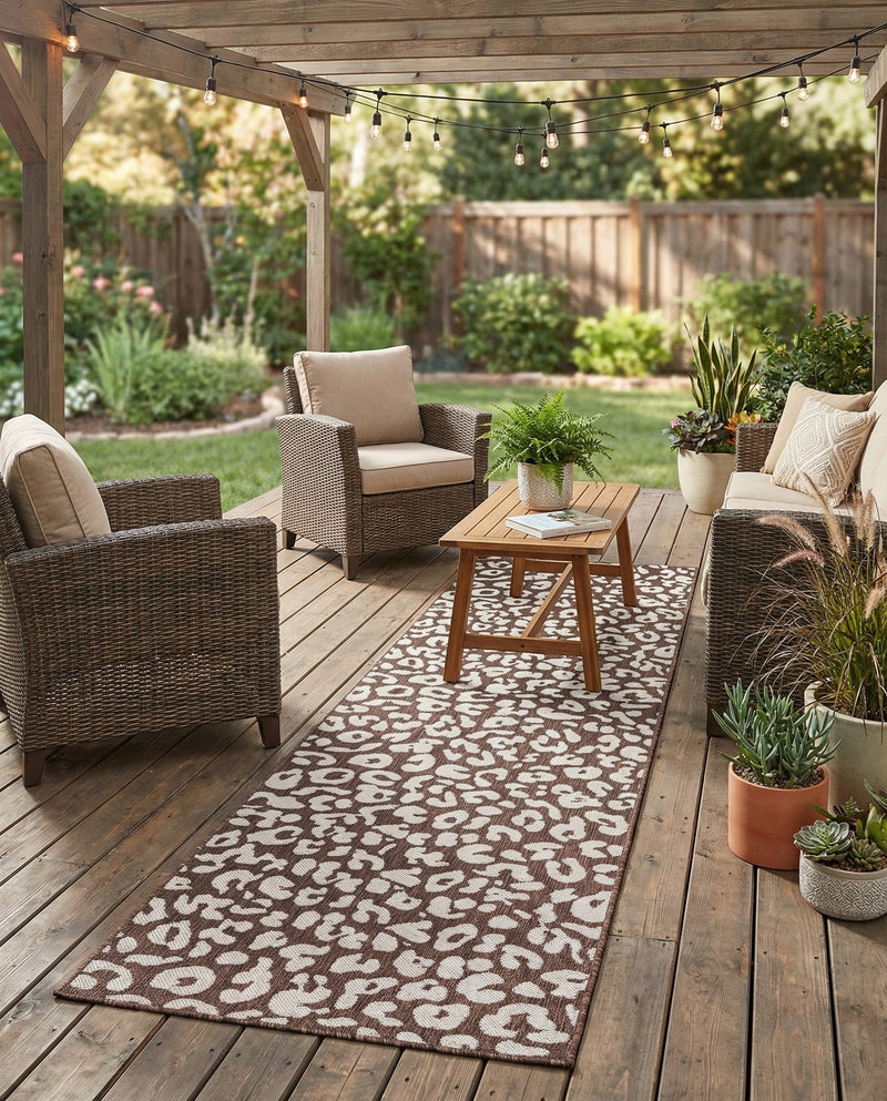 Savannah Escape Collection Area Rug -  Amazon (Brown) Runner Brown  lifestyle 12