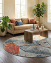 Urban Terrace Collection Area Rug -  Boulevard Round Multi  lifestyle 58