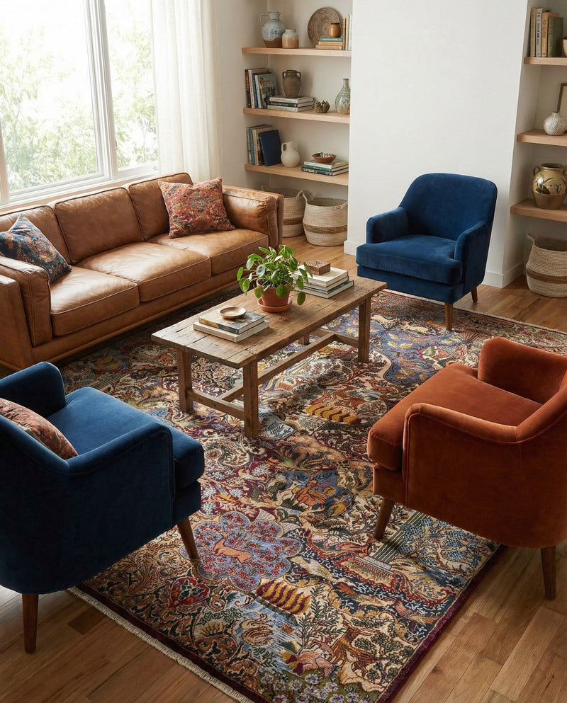 Bazaar Chic Collection Area Rug -  Safi Rectangle Multi  lifestyle 16
