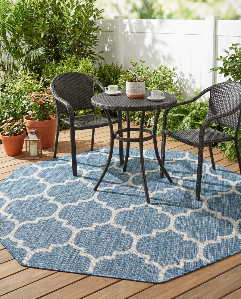 Savannah Pergola Collection Area Rug - Arbor (Navy Blue) Octagon Navy Blue  lifestyle 82
