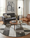 Autumn Meadow Collection Area Rug -  Sycamoreside (Gray) Round Gray  lifestyle 27