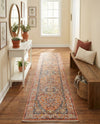 Seville Stripes Collection Area Rug - Cadiz (Brick Red) Runner Brick Red  lifestyle 66
