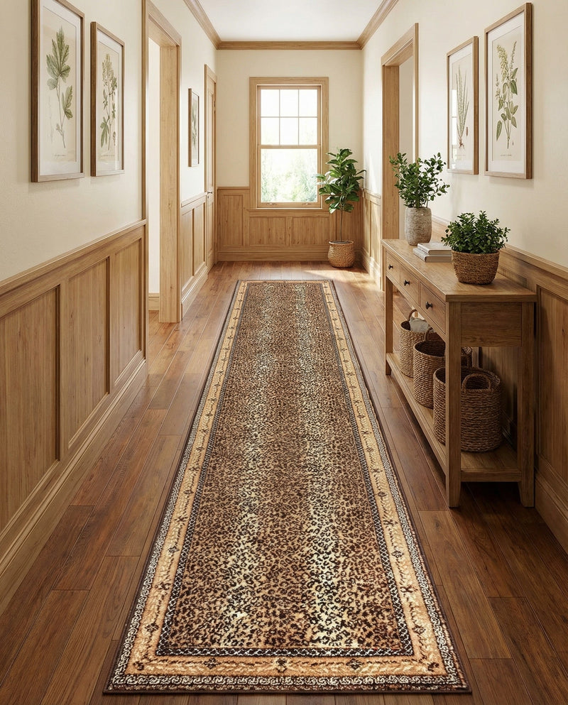 Savannah Sojourn Collection Area Rug -  Limpopo Runner Brown  lifestyle 55