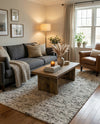 Wellington Luxe Shag Collection Area Rug - Kapiti Rectangle Salt and Pepper  lifestyle 8